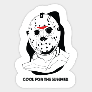 Jason Voorhees Cool for the Summer Sticker